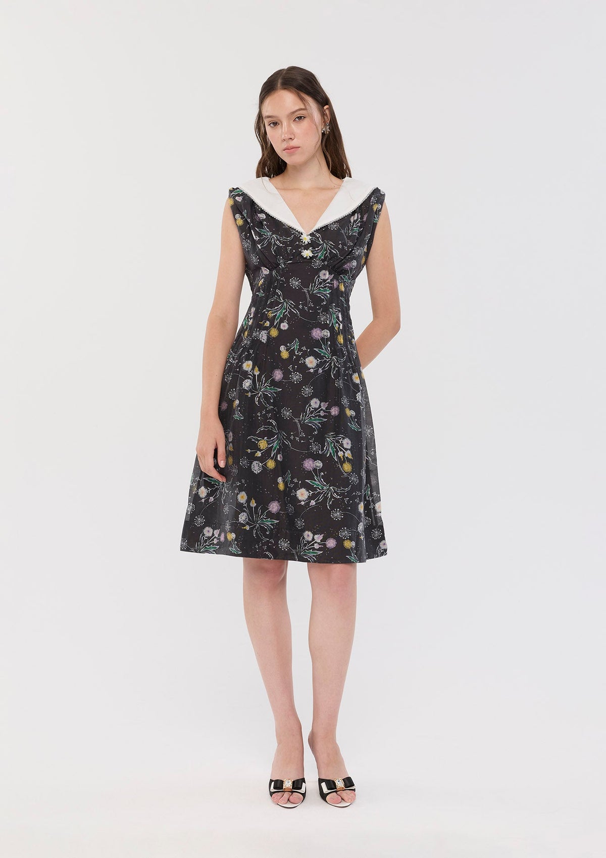 Print Sleeveless Mini Dress Sacred Botanica
