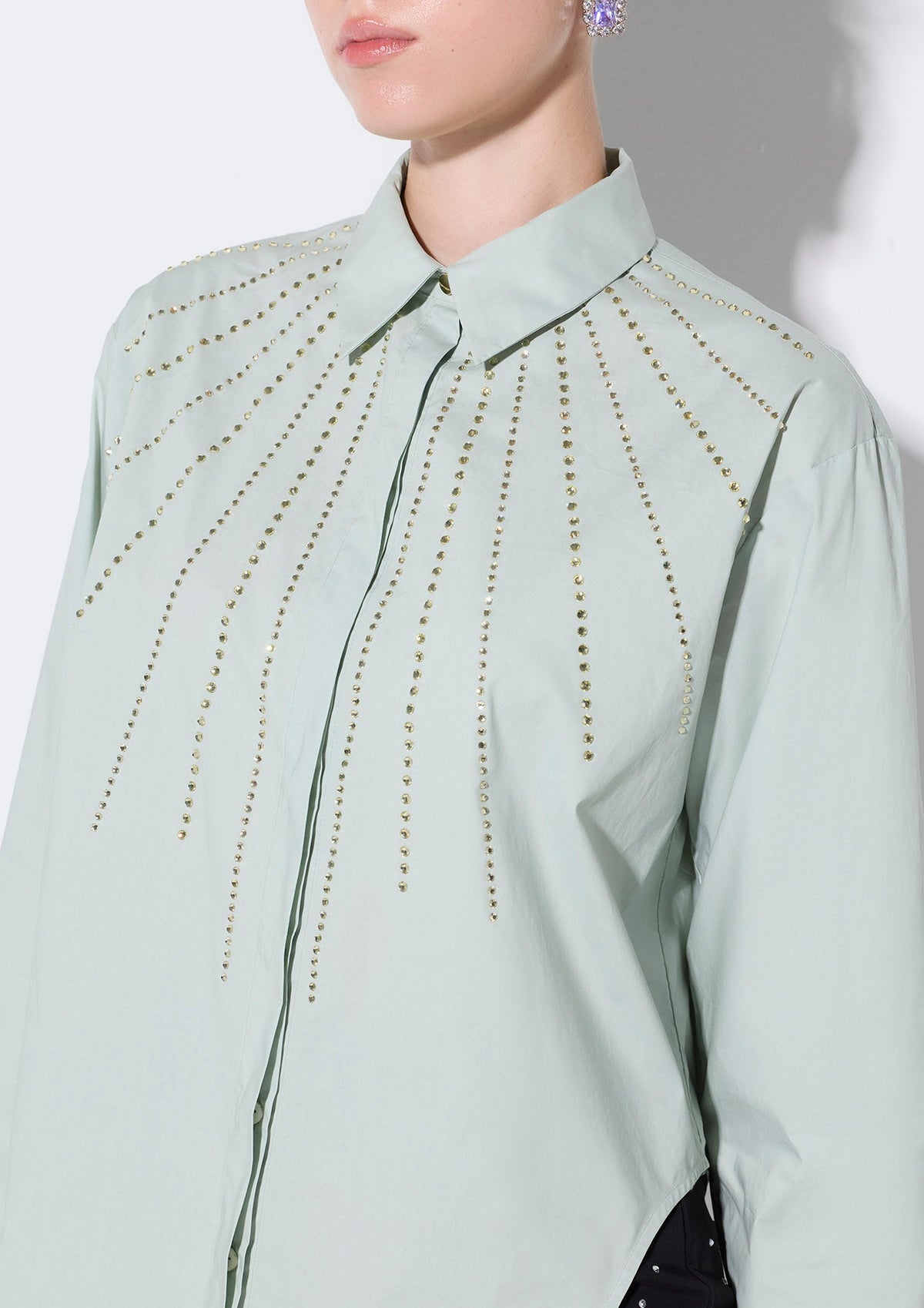 Hotfix Curve Cut Shirt Crystal Habit