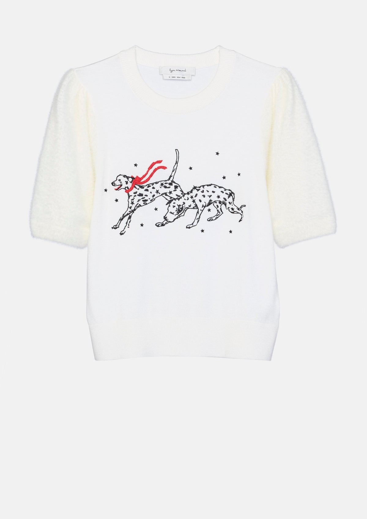 เสื้อแขนสั้นลายกราฟิกสุนัข คอลเลกชัน Holiday Sweetheart