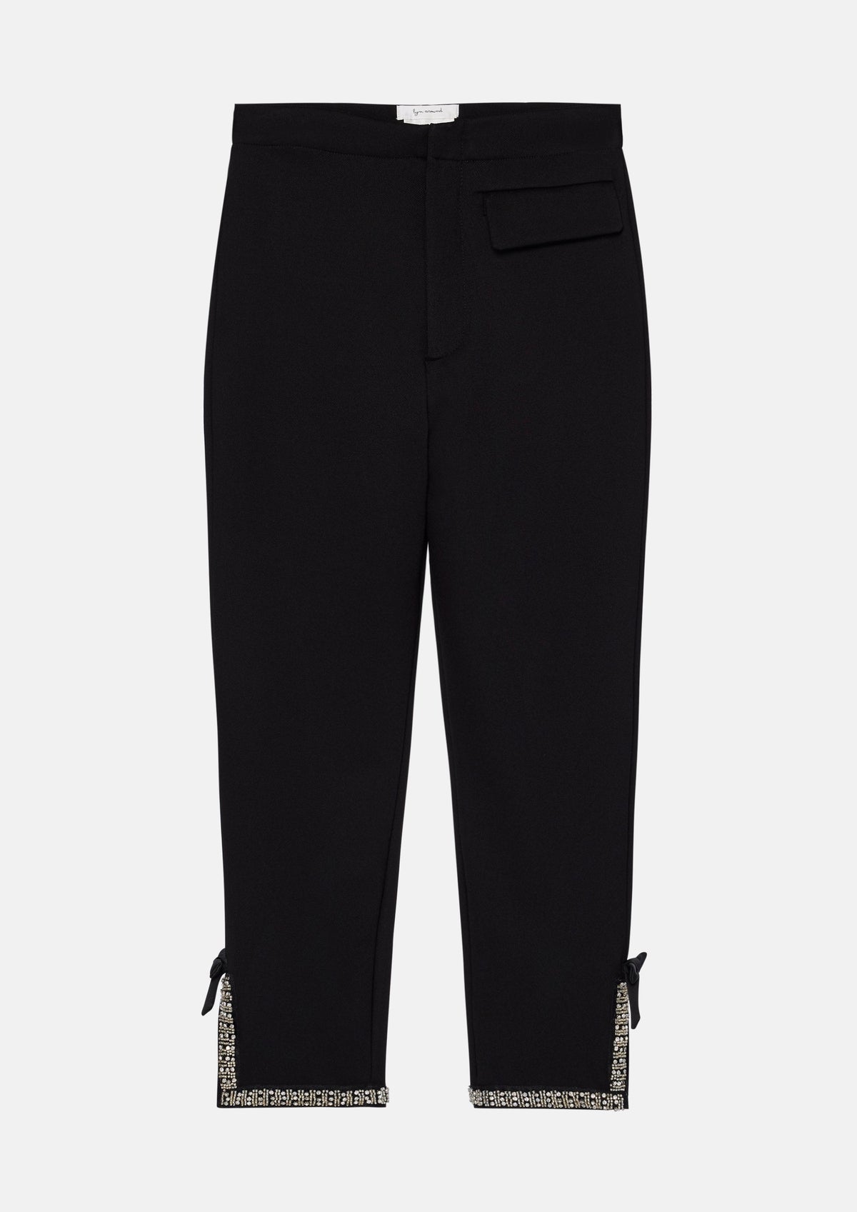 Bow-Cuff Cropped Tailored Pants GLITZ N GROOVE