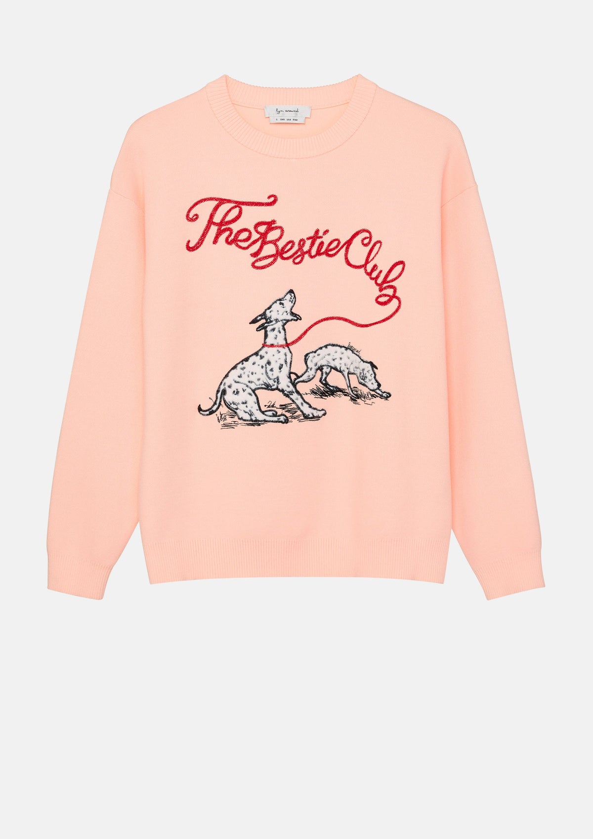 เสื้อพลูโอเวอร์คอกลมกราฟิกสุนัข คอลเลกชัน The Bestie Club