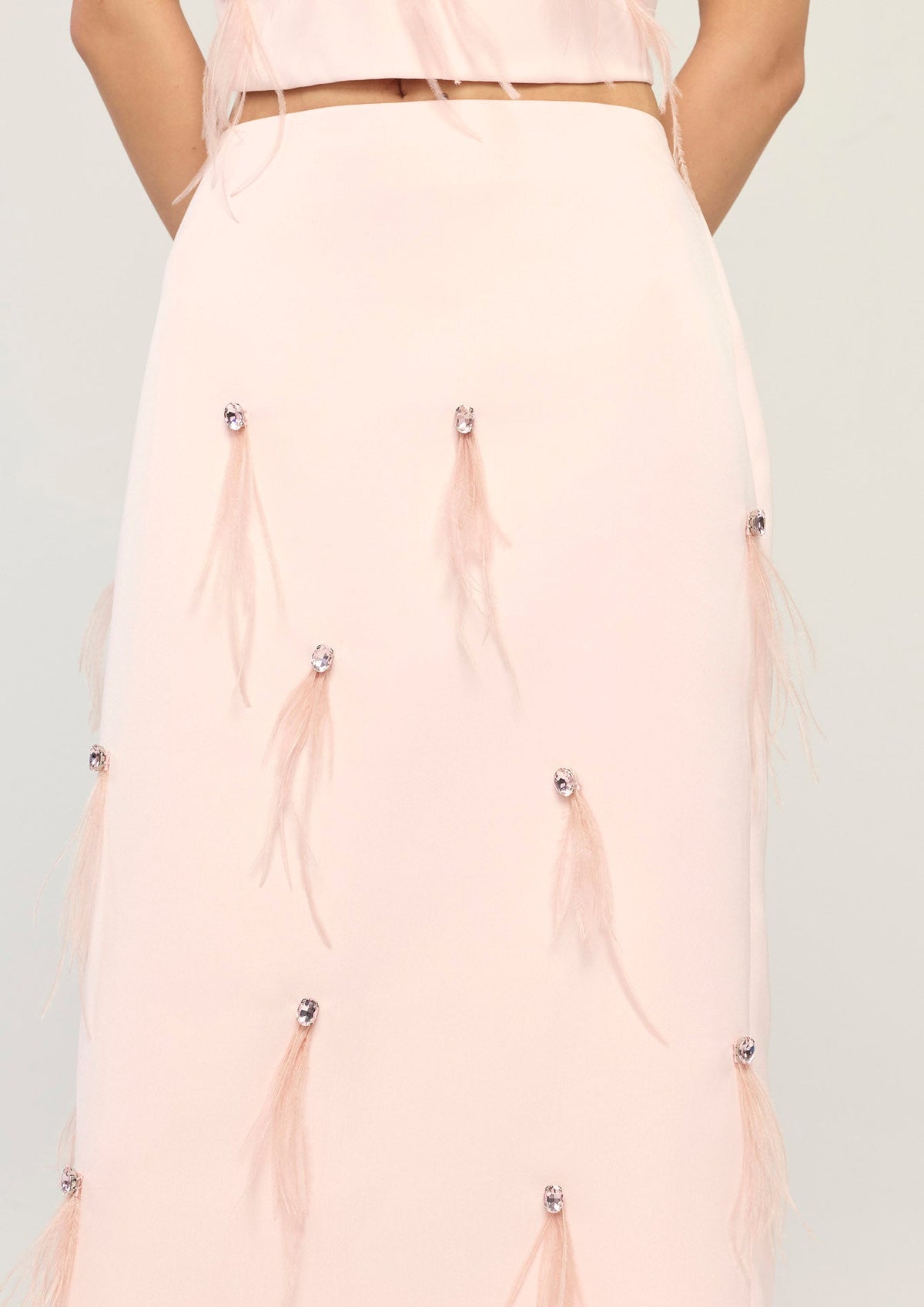 Tassel-Detail Straight Midi Skirt After Hour